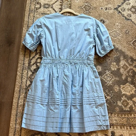 100% Cotton Light Blue English Factory Dress - Picture 2 of 7